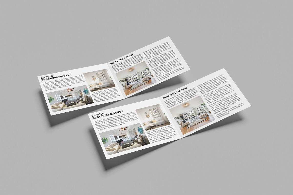 A4 Bi-Fold Brochure Landscape Mockup, an Advertising Mockup by GraphicWindow (Photo 3 of 7)