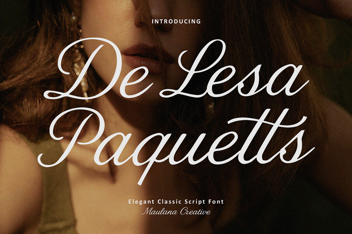 De Lesa Paquetts Classic Script Font, a Script Font by Maulana Creative (Photo 1 of 7)