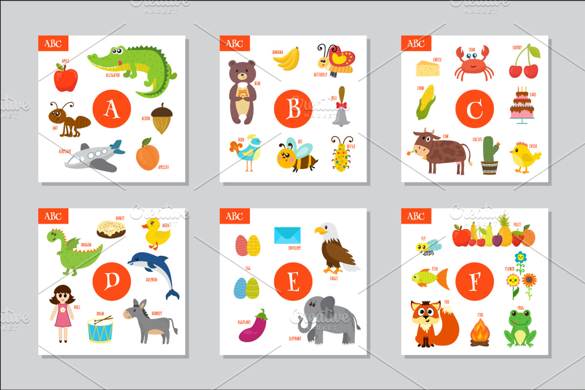 ABC Cute animals alphabet, a Graphic by Helen Sko (Photo 2 of 6)