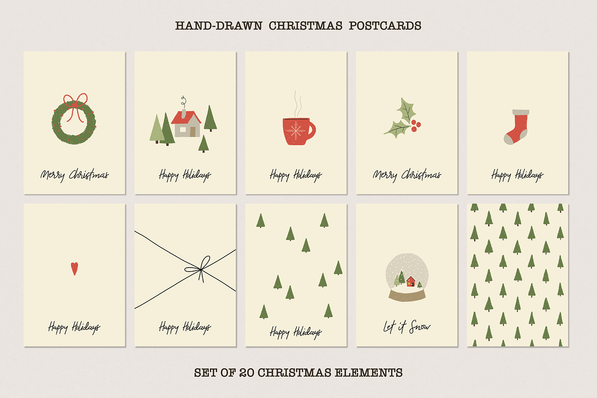 Festive Hand-Drawn Christmas Set, an Object Illustration by just a line (Photo 5 of 6)