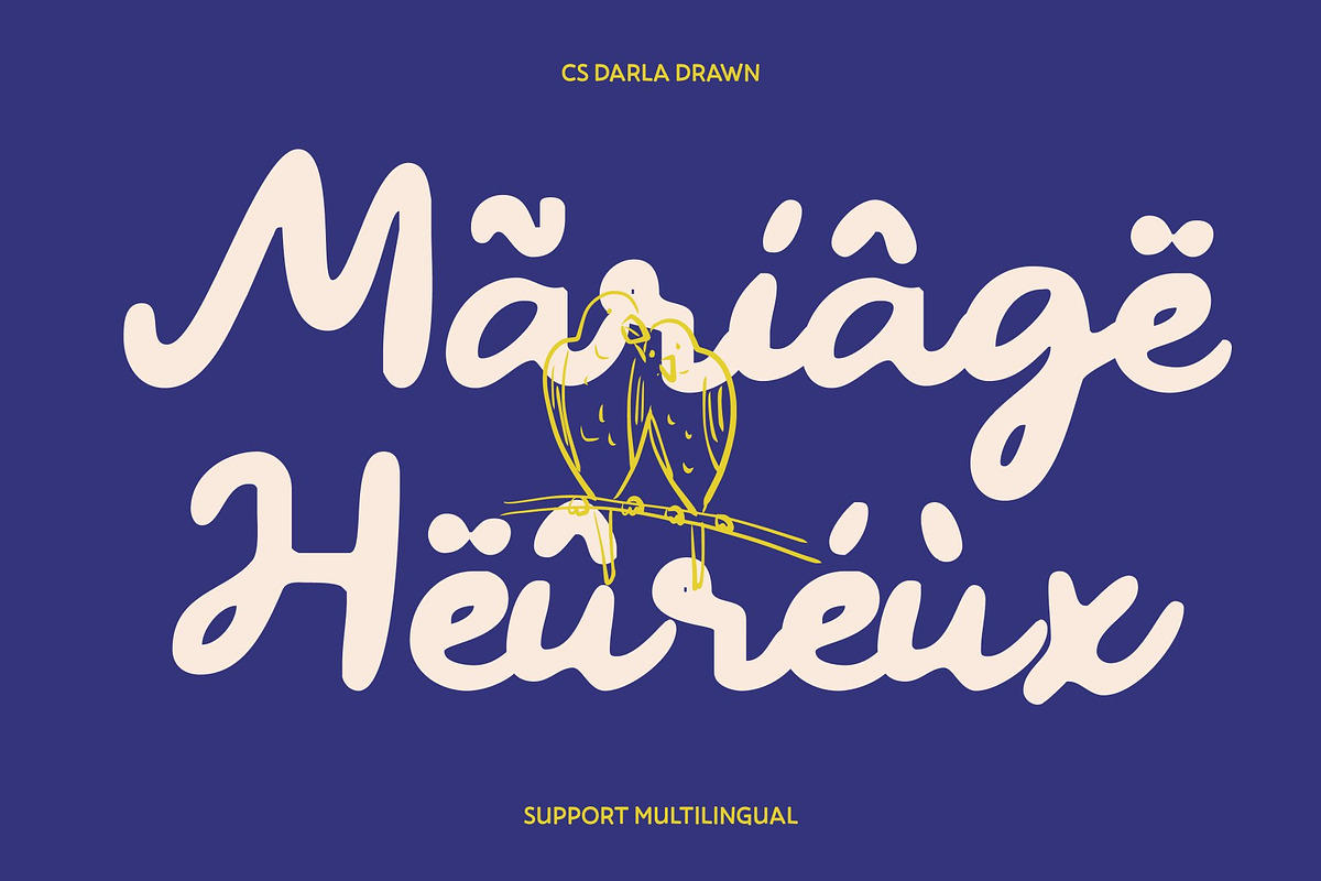 CS Darla Drawn, a Script Font by Craft Supply Co. (Photo 7 of 8)