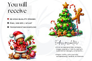 Christmas Gingerbread man cliparts, a Seasonal Illustration by ThatsDesignArt (Thumbnail 2 of 10)