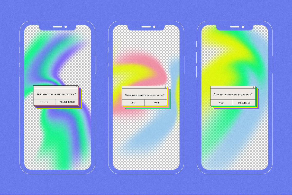 NEON DREAM Gradient Set, a Texture Graphic by angelainthefields (Photo 2 of 11)