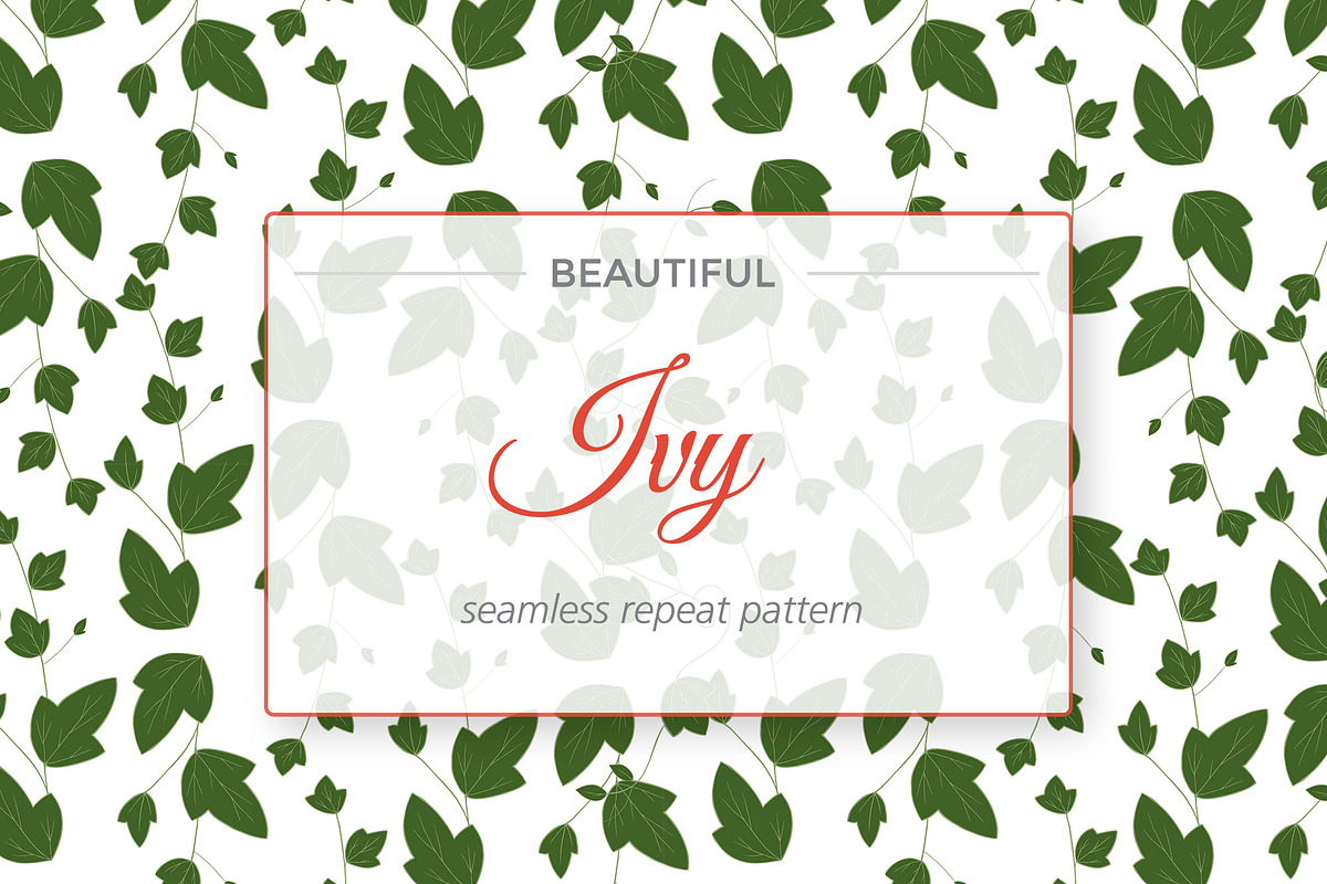 Ivy Botanical Seamless Repeat Patter, a Background Graphic by MyNatureGraphics (Photo 1 of 3)