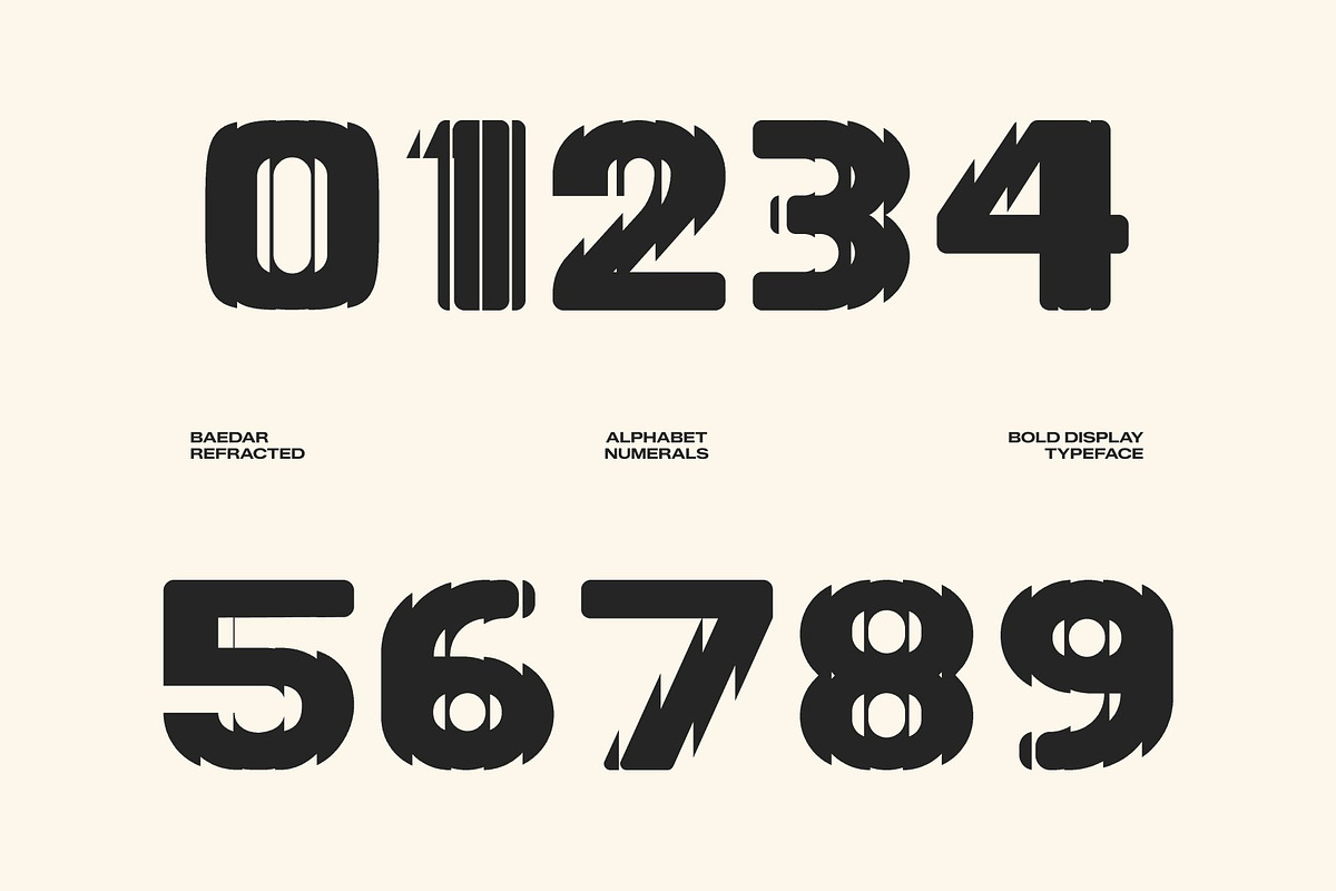 Baedar Refracted, a Sans Serif Font by Craft Supply Co. (Photo 6 of 8)