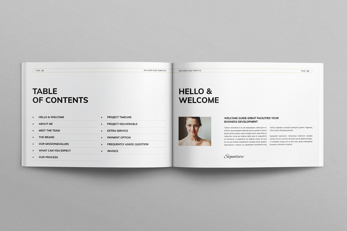 Welcome Guide Template Landscape, a Magazine Template by E-Type (Photo 2 of 7)