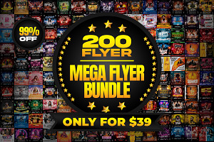 200 Night Club Party Flyer Bundle