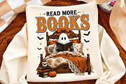 Ghost Reading Book Halloween PNG, a Seasonal Illustration by Libby Wishes (Thumbnail 2 of 3)