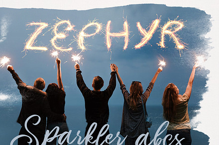 Sparklers Alphabet Photo Overlays