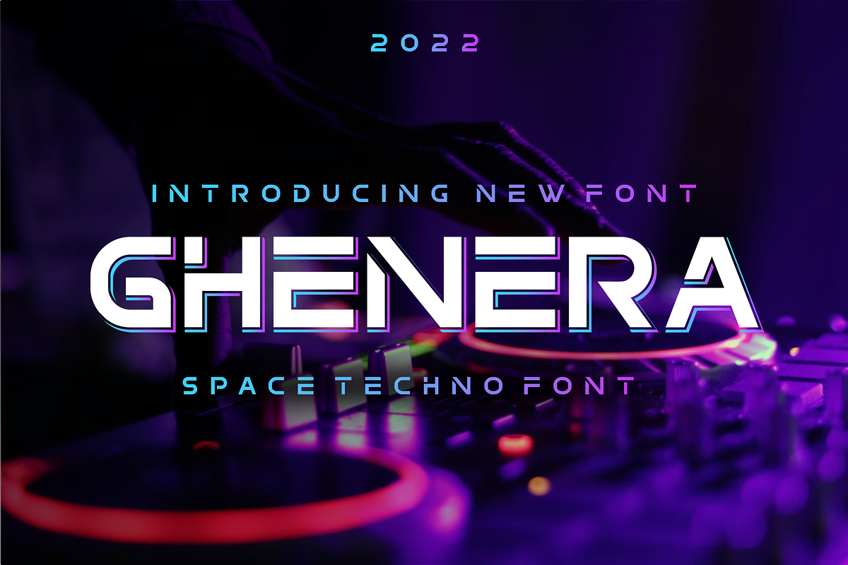 Ghenera Techno Font, a Sans Serif Font by Typegoals Studio (Photo 1 of 7)