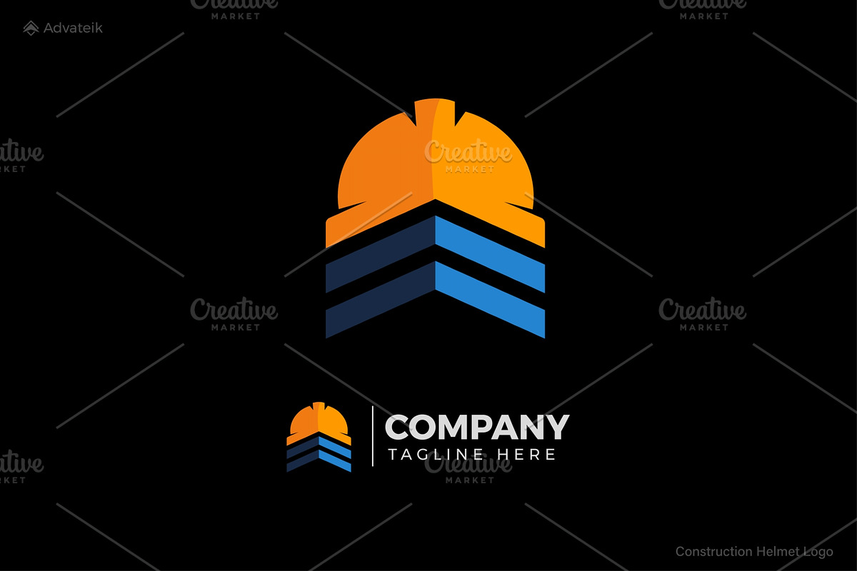 Construction Helmet Logo Template, a Branding & Logo Template by Advateik ™ (Photo 2 of 2)