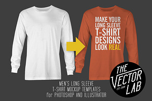 Long Sleeve T-Shirt Mockup Templates, a Shirt Mockup by TheVectorLab
