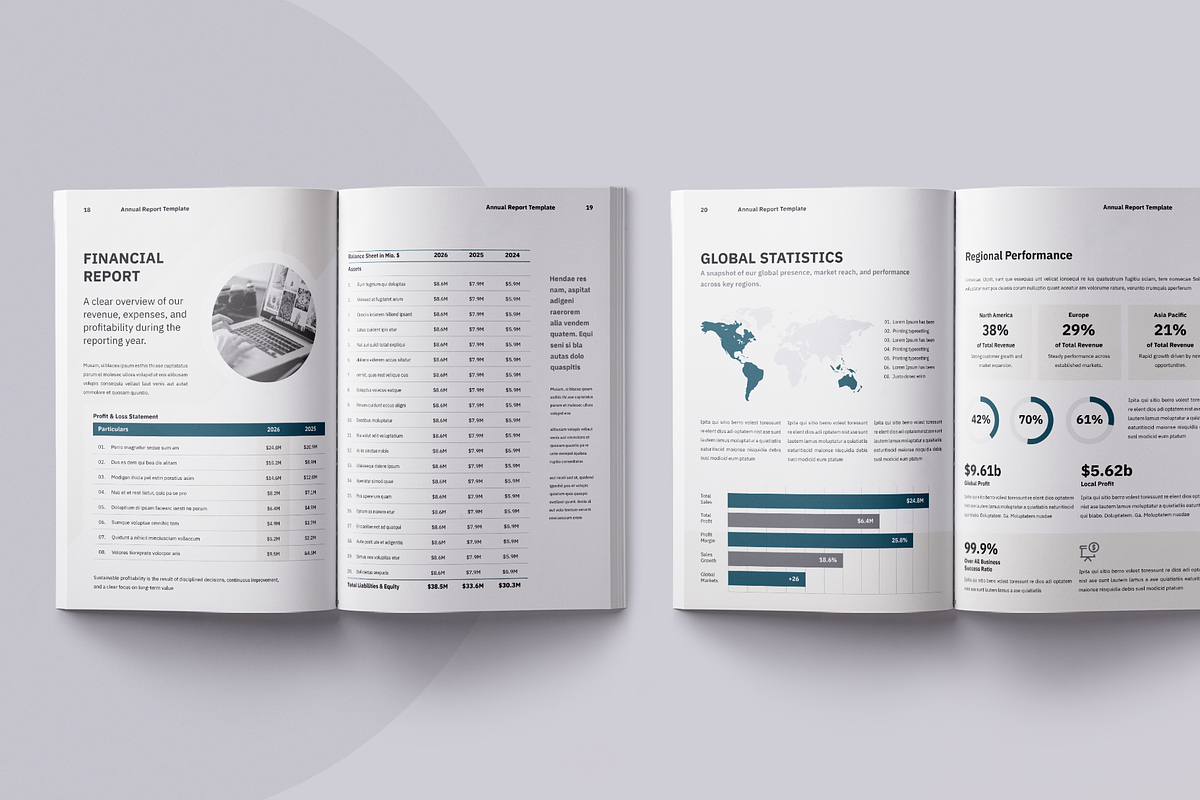 Annual Report Template | Canva, a Brochure Template by ArtisticLand (Photo 8 of 11)