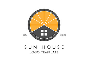 Sun House Logo Design Icon, a Branding & Logo Template by Morvana Crew