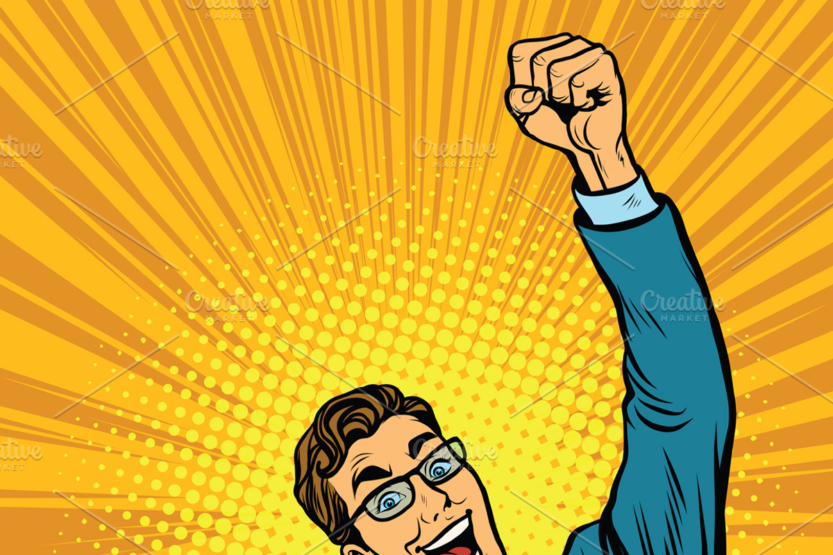 Business man the winner, a Finance Illustration by studiostoks