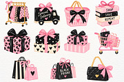 Black Friday Clipart Girly PNG Sale, a Seasonal Illustration by SugarCloudStudioArt (Thumbnail 4 of 6)