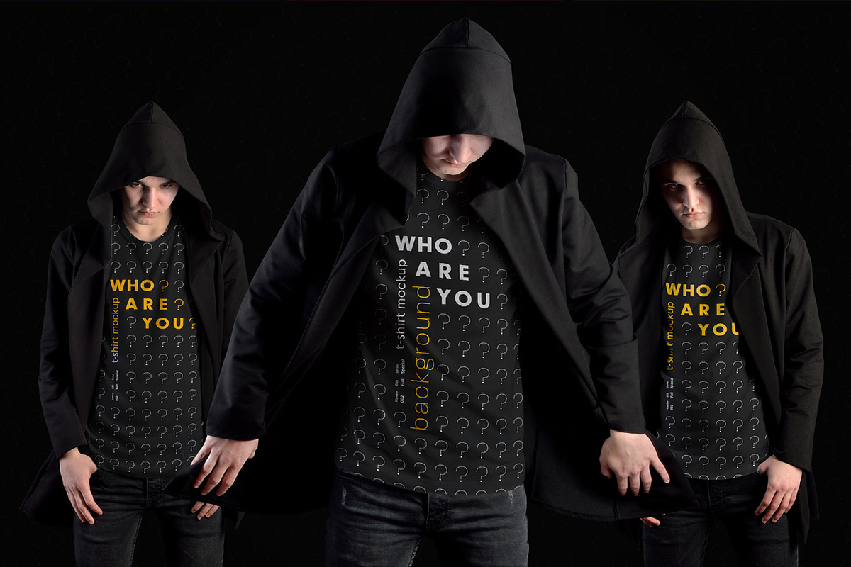 11 Mockup T-Shirts in a Black Mantle, a Shirt Mockup by Grow Design Craft Studio (Photo 4 of 6)