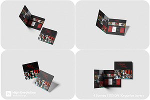 Square Bifold Mockup