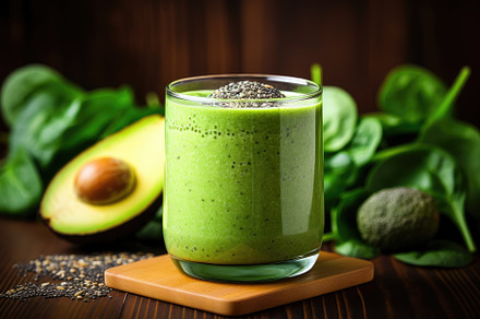 Healthy green smoothie with spinach,, a Photo by Iftikhar Alam