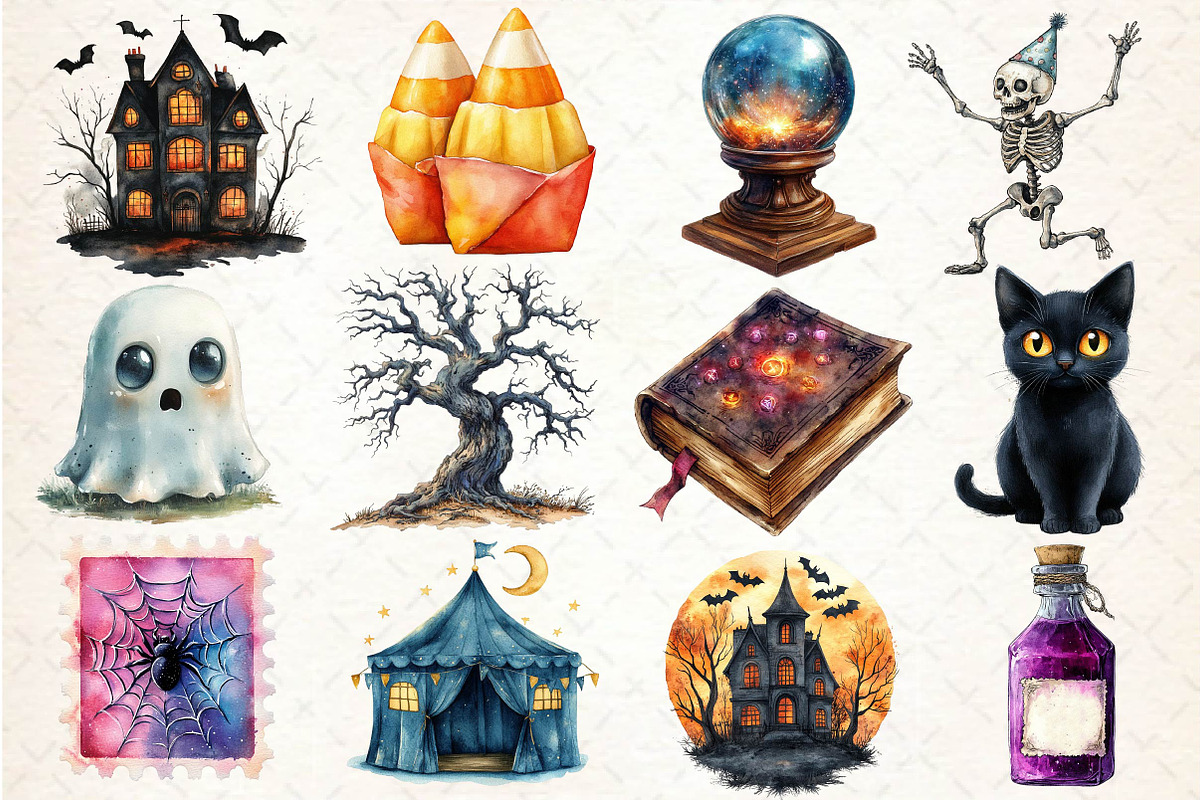 Halloween Sublimation Clipart, an Illustration by Dream Creation (Photo 4 of 5)