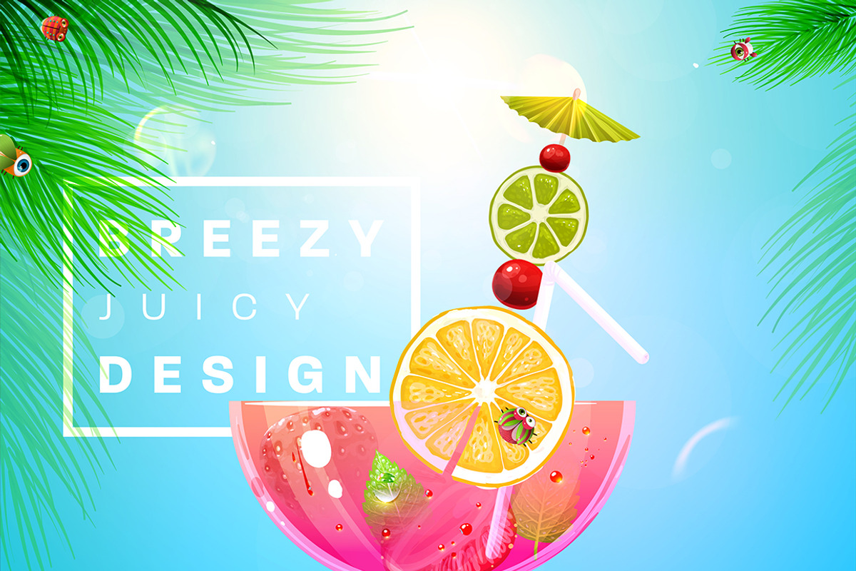 100+ Summer Backgrounds. Vector, a Food Illustration by Anna Ozerina (Photo 5 of 35)