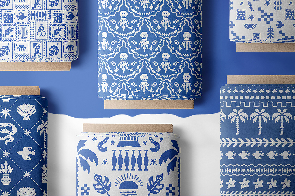 Linocut Coastal Patterns & Clipart, an Object Graphic by Sonulkaster (Photo 2 of 11)