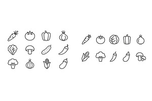 Collection of hand-drawn vegetable, a Food Illustration by ZinetroN