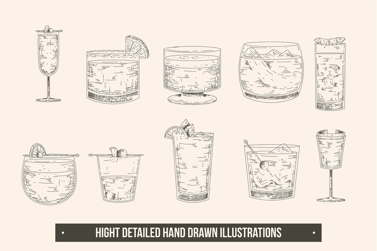 Hand Drawn Cocktails, a Food Illustration by Arshad Ali (Photo 4 of 4)