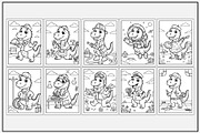 Dinosaur Doing Jobs Coloring Pages, an Animal Illustration by Lamia Emad (Thumbnail 2 of 5)