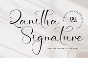 Zanitha Signature | Script Font, a Handwritten Font by Scratchones (Thumbnail 1 of 8)