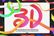 3D Brushes: Procreate, a Brush Add-On by Leonard Posavec (Thumbnail 1 of 6)