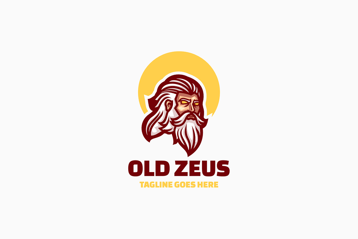 Old Zeus Mascot Cartoon Logo, a Branding & Logo Template by Artnivora.Std