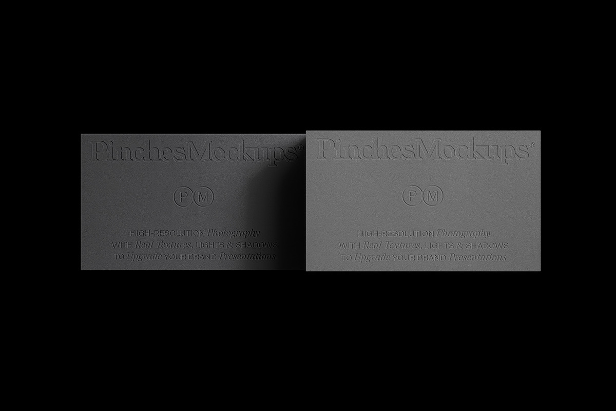 Embossed Business Cards Mockup, a Product Mockup by PinchesMockups© (Photo 3 of 6)