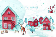 Christmas village, an Illustration by YuliaBiser (Thumbnail 1 of 10)