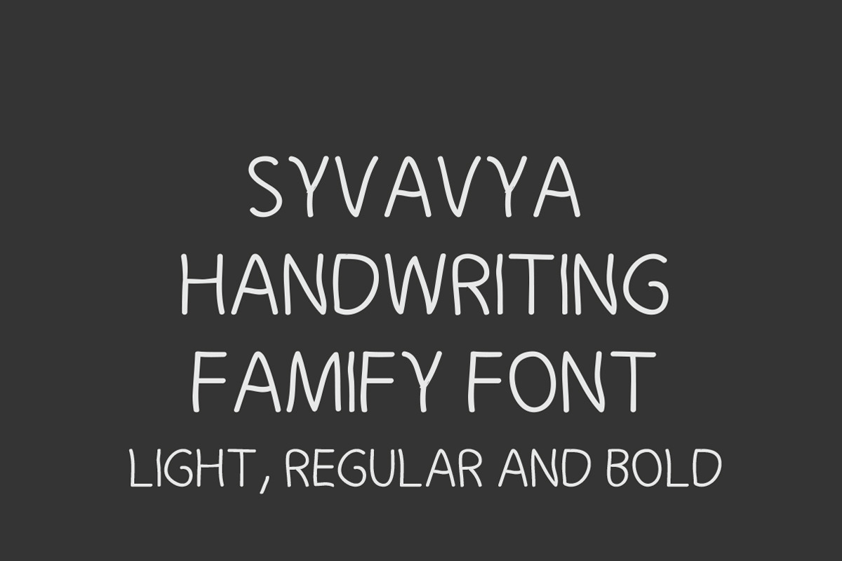 Syvavya Handwriting Family Font