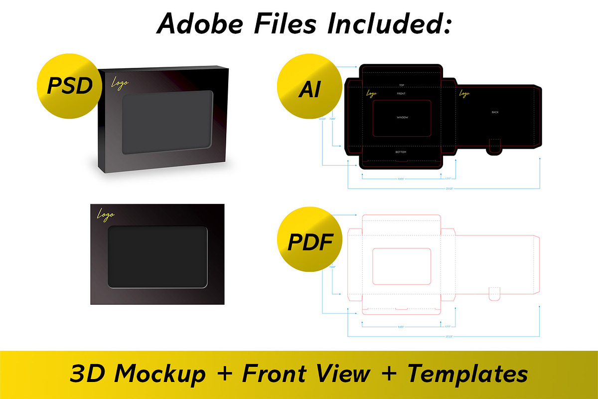 Window Box Mockup + Template, a Packaging Mockup by Korner (Photo 6 of 12)