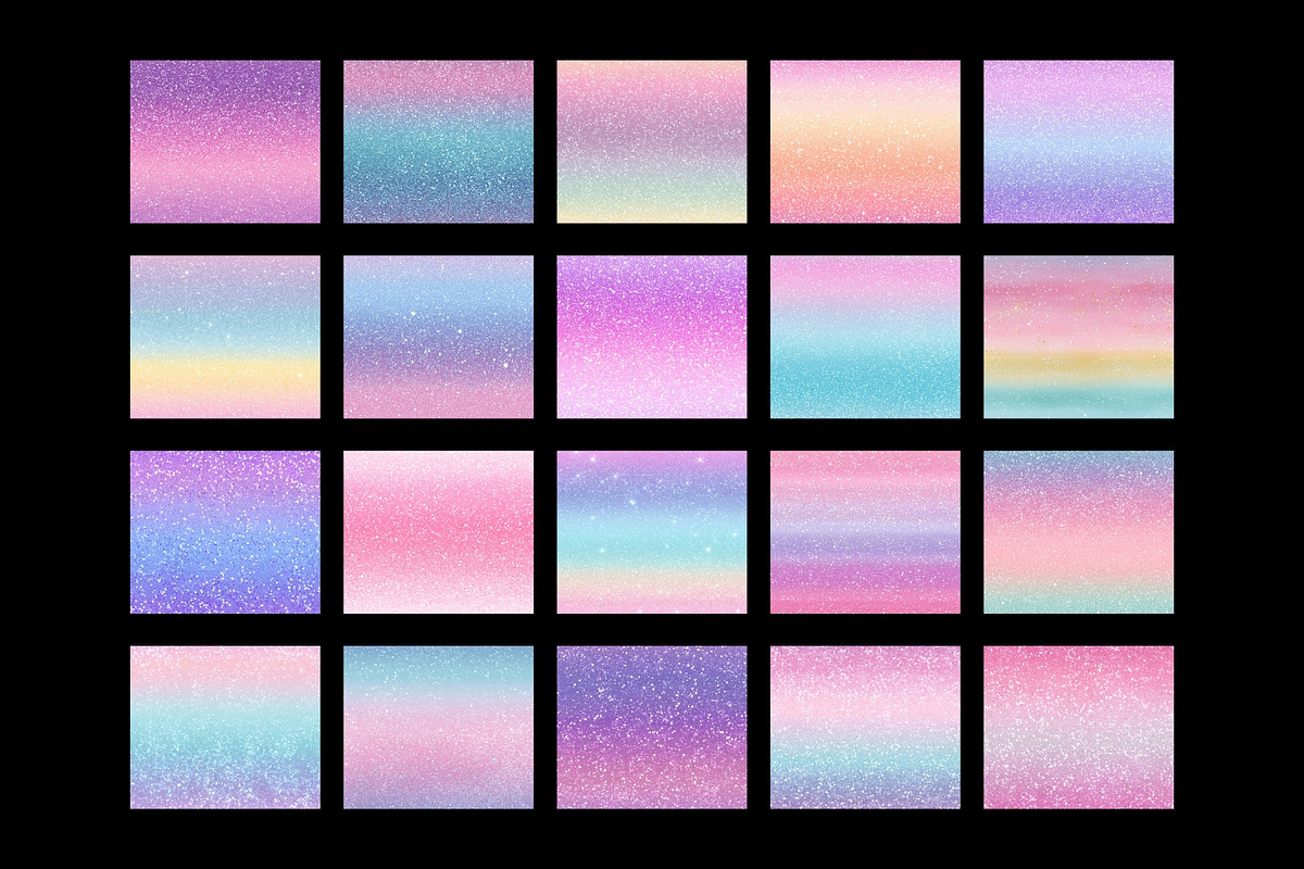 Pastel Ombre Glitter Seamless Paper, a Background Graphic by Business Chic