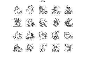 Hot Drinks Line Icons