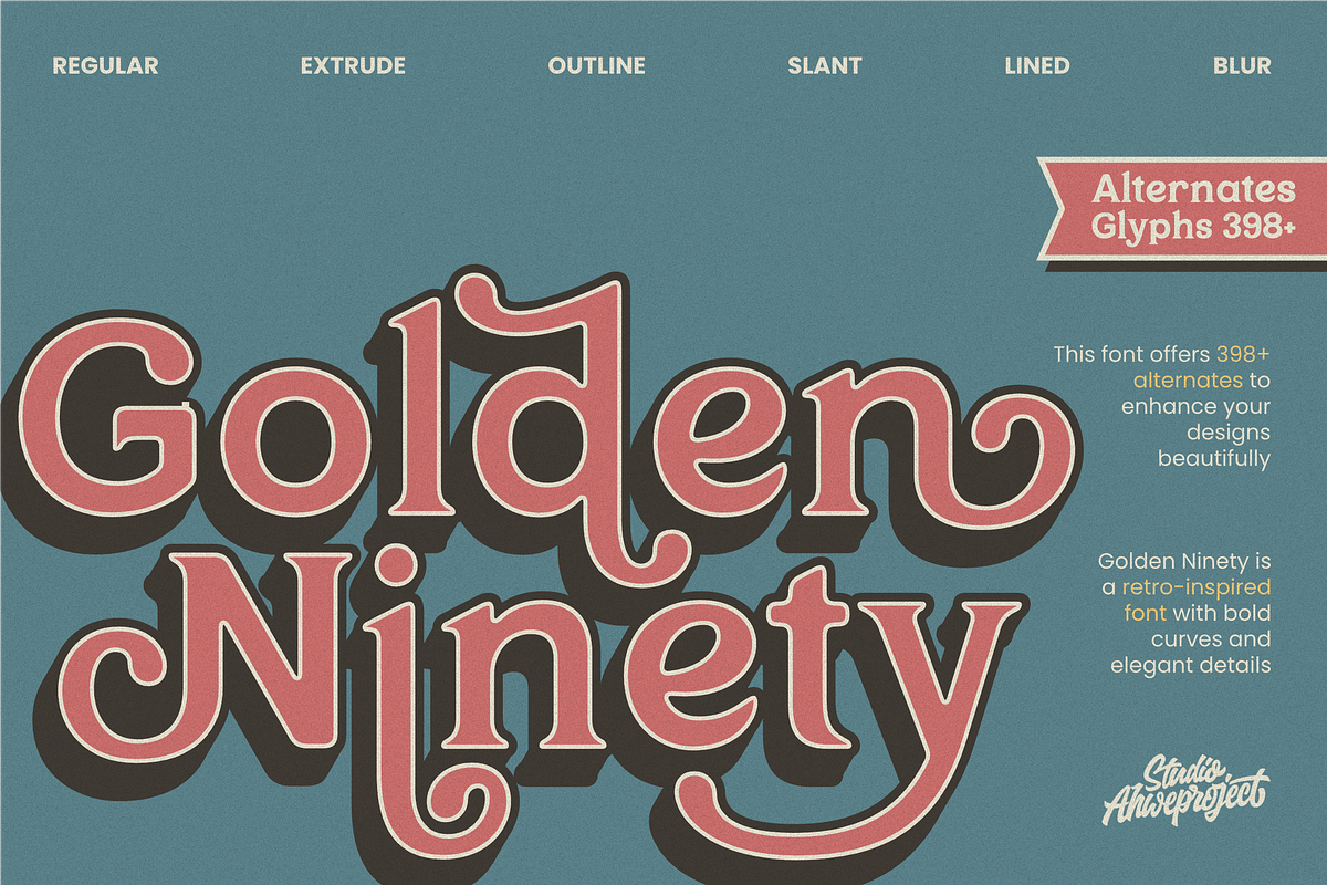 Golden Ninety, a Serif Font by ahweproject (Photo 1 of 17)