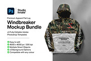 Windbreaker Jacket - Mockup Bundle, a Hoody Mockup by Studio Innate (Thumbnail 1 of 9)