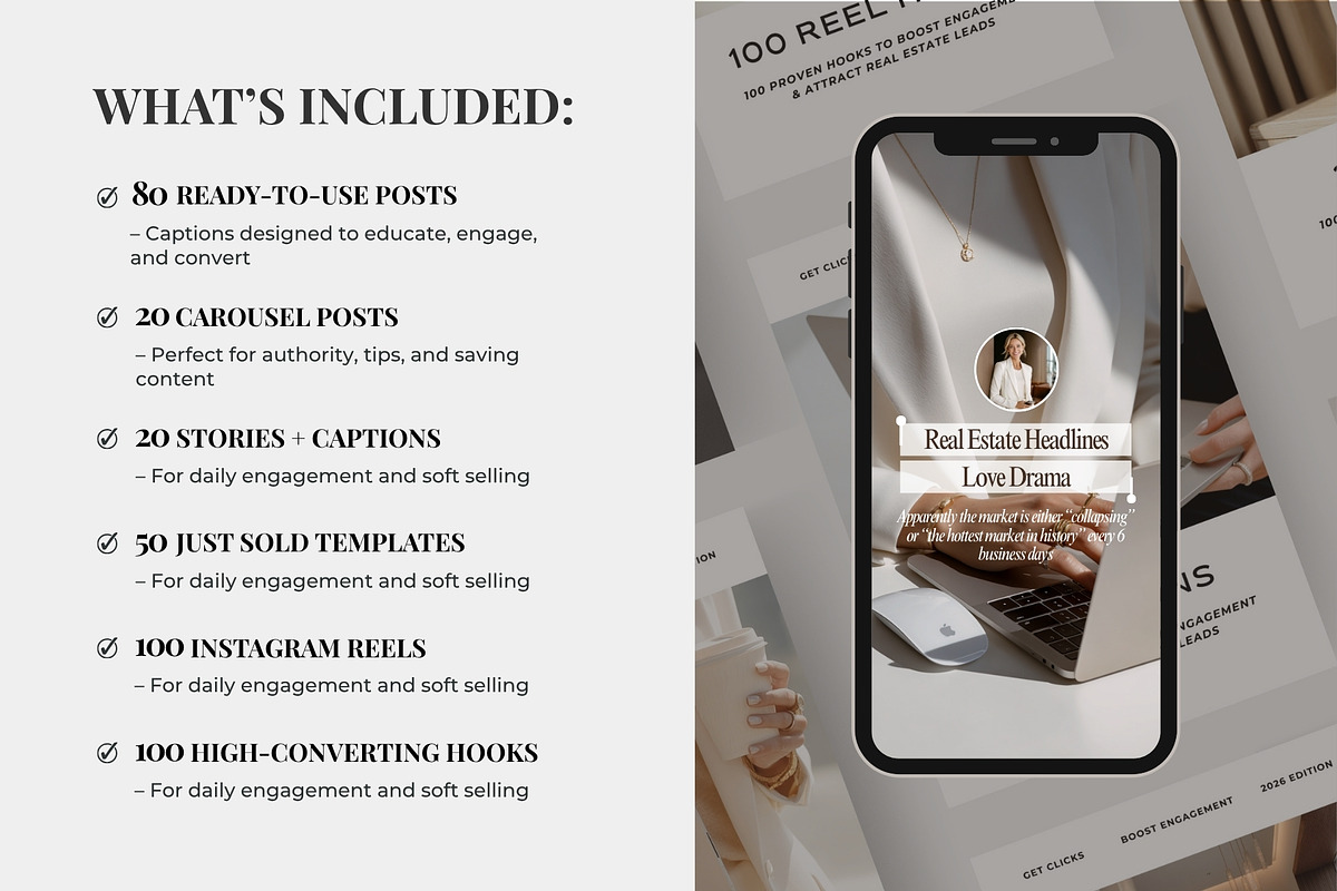 Real Estate Instagram Content Kit, a Social Media Template by Instprofi | Studio Estimo (Photo 3 of 37)