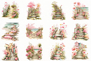 whimsical summer pathway Clipart, an Illustration by Designworld (Thumbnail 2 of 8)