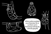 Cute Doodle Sloths, an Animal Illustration by Liz Pengilley Studio (Thumbnail 3 of 4)