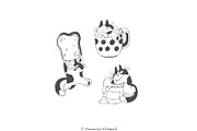 Meowlicious Breakfast, a Food Illustration by Anastasiya Klempach (Thumbnail 2 of 6)