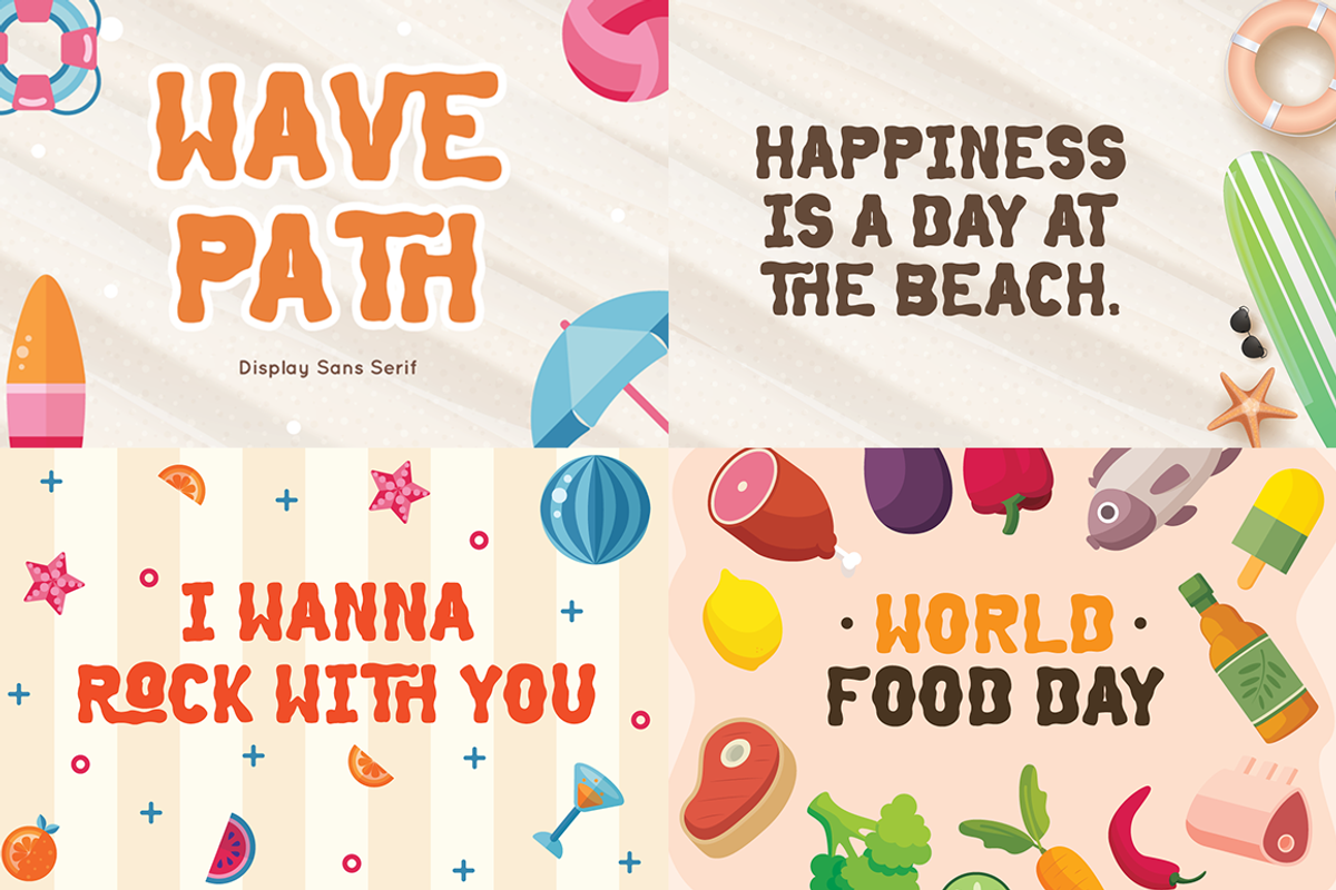 The Summer Vibes Font Bundles, a Sans Serif Font by Attype (Photo 6 of 16)