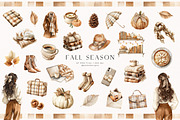 Fall Season Collection, a Seasonal Illustration by PeDe Designs (Thumbnail 4 of 32)