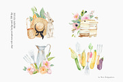 Watercolor Gardening Clipart, PNG, an Illustration by NiKO (Thumbnail 2 of 7)