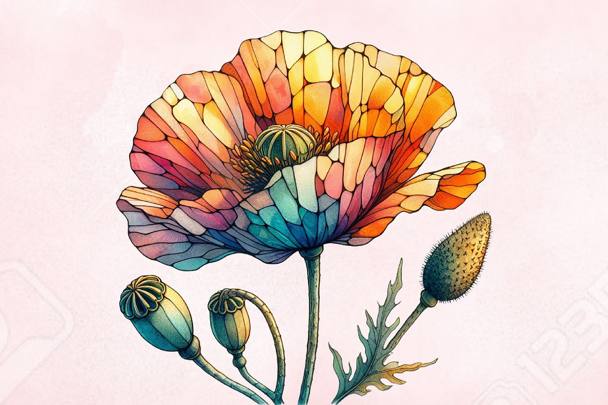 Watercolor California Poppies Clipar, an Illustration by Designking (Photo 2 of 4)
