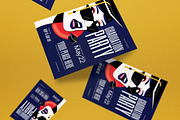 Blue Graduation Party Invitation, a Card Template by graphicook (Thumbnail 2 of 3)