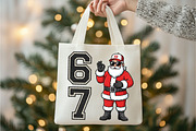 Six seven Santa Christmas PNG, a Seasonal Illustration by DreamCafeArt (Thumbnail 6 of 7)